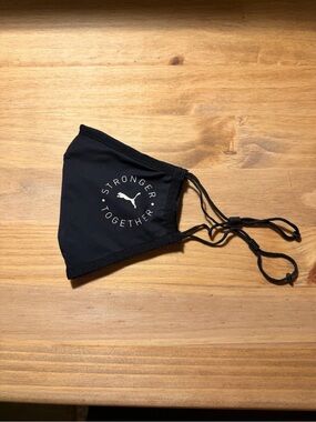 Puma Black Face Mask with White Logo
